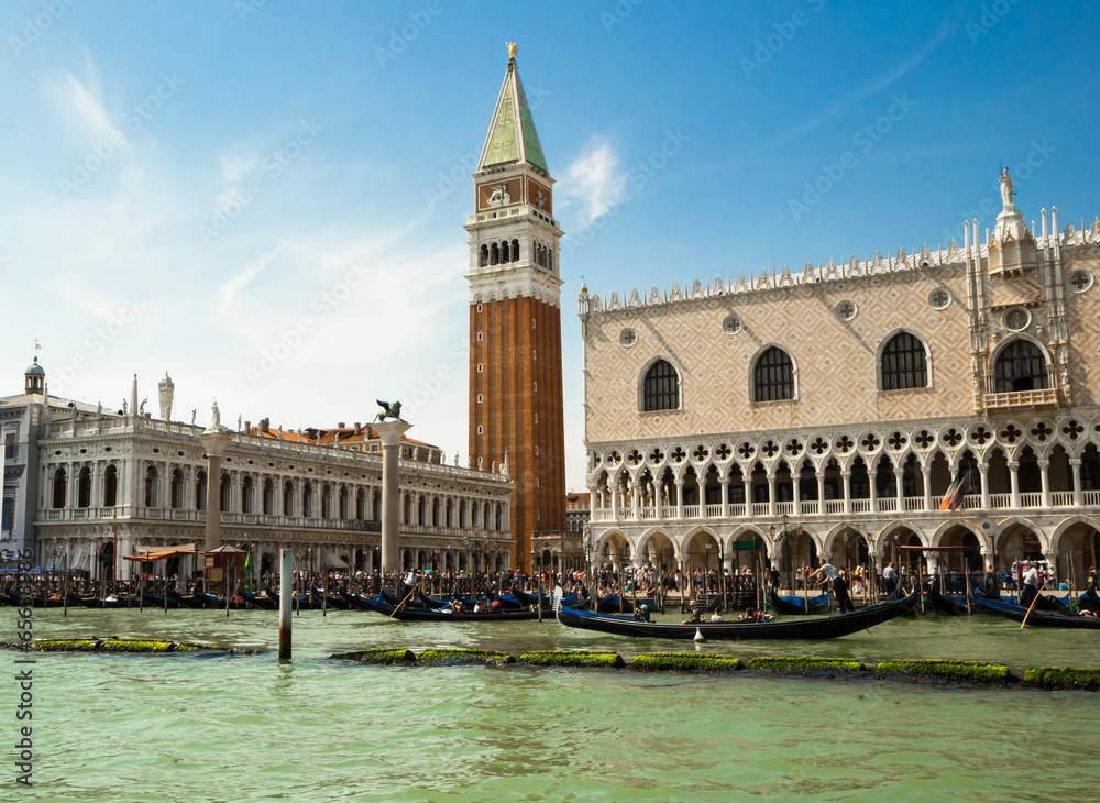 View of Piazza San Marco from the boat. Venice. Italy