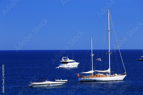 Yachting on the Mediteranean Sea, Capri Island, Europe