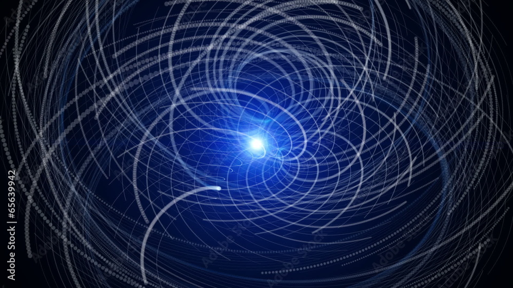 futuristic animation – particle object and lights – loop HD