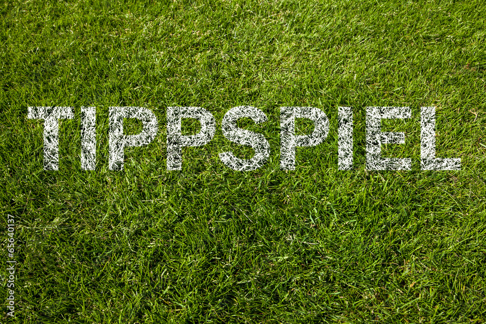 Fototapeta premium tippspiel text auf rasen