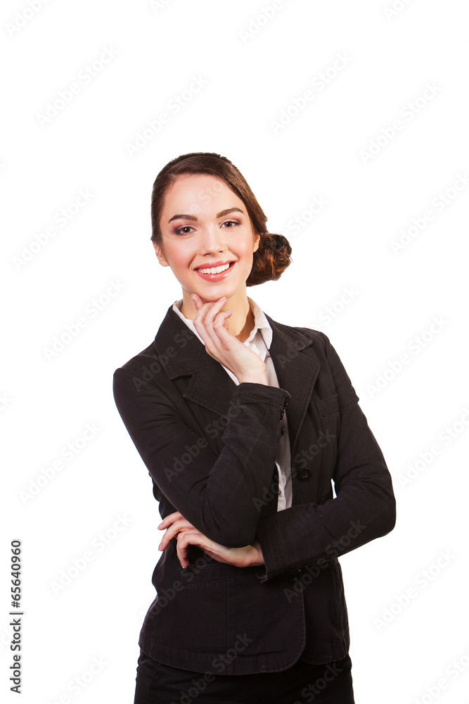 closeup portrait of a young business woman closeup portrait of a young business woman