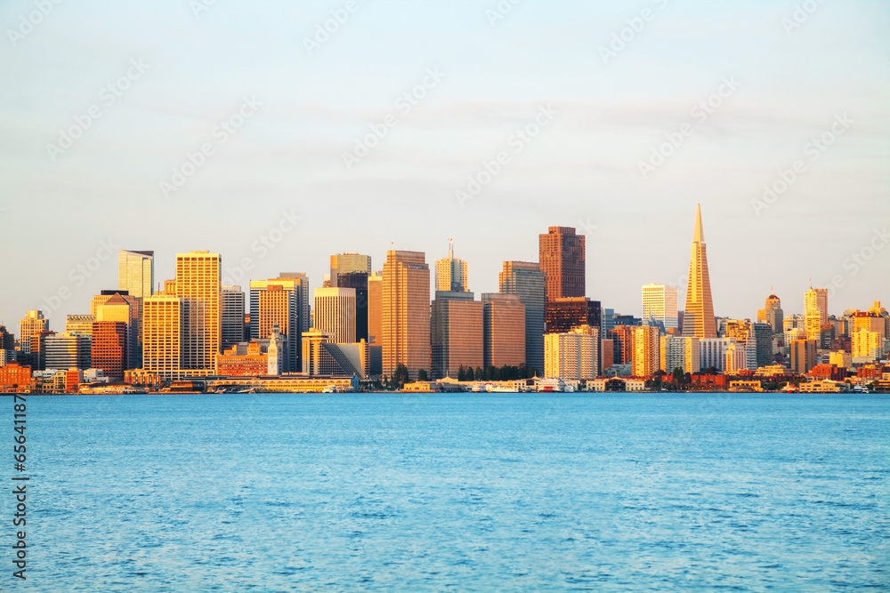 Downtown of San Francisco as seen from the bay