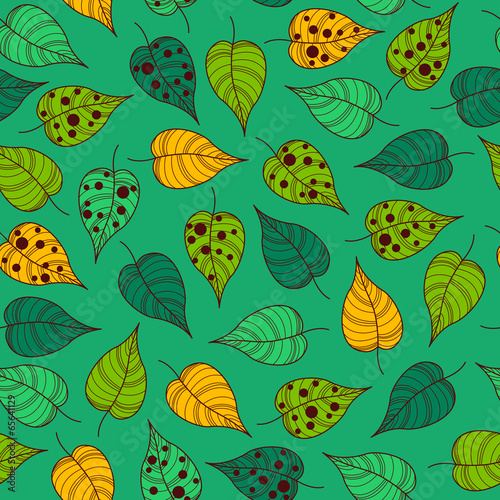 seamless leafy wallpaper tile