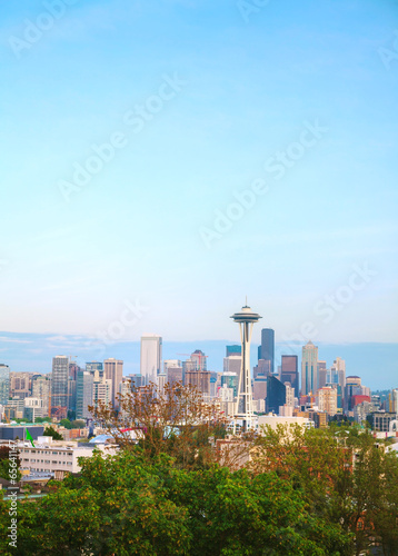Obraz na płótnie Downtown Seattle as seen from the Kerry park w salonie