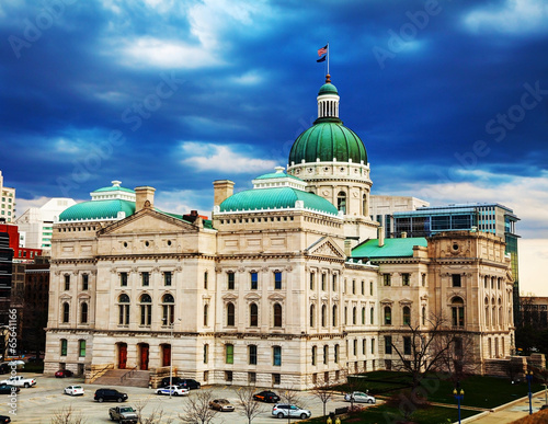 Obraz na płótnie Indiana state capitol building w salonie