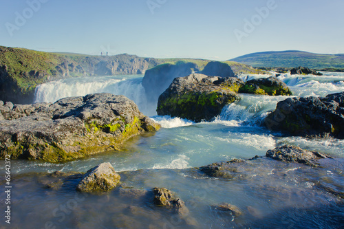 Beatiful Vibrant Picture of icendic waterfall in iceland