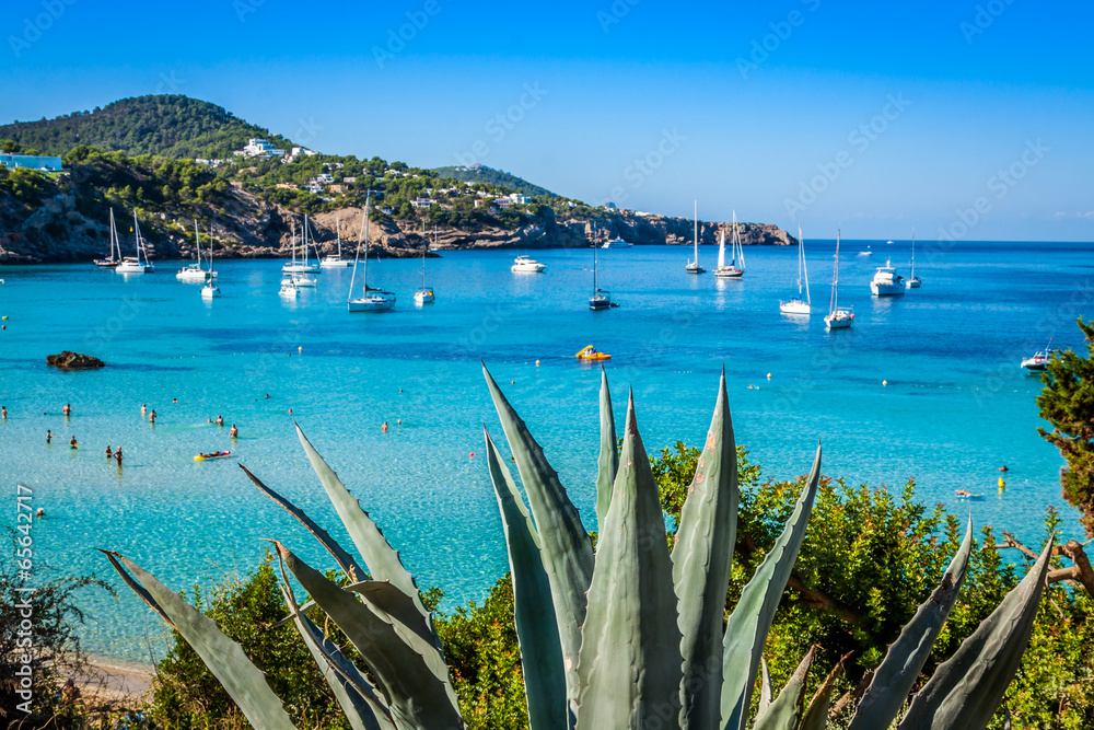 Cala Tarida in Ibiza beach San Jose at Balearic Islands