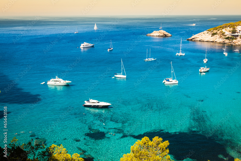 Es vedra island of Ibiza Cala d Hort in Balearic islands