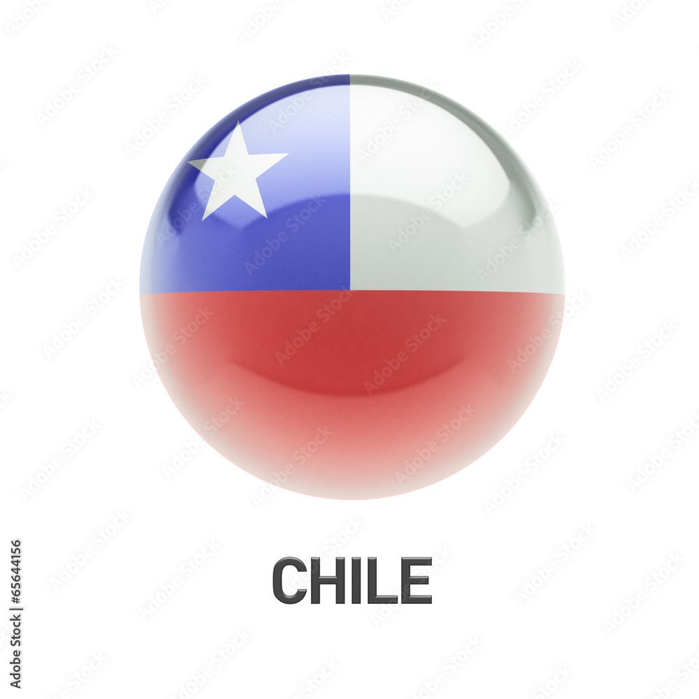 Fototapeta premium Chile Flag Icon