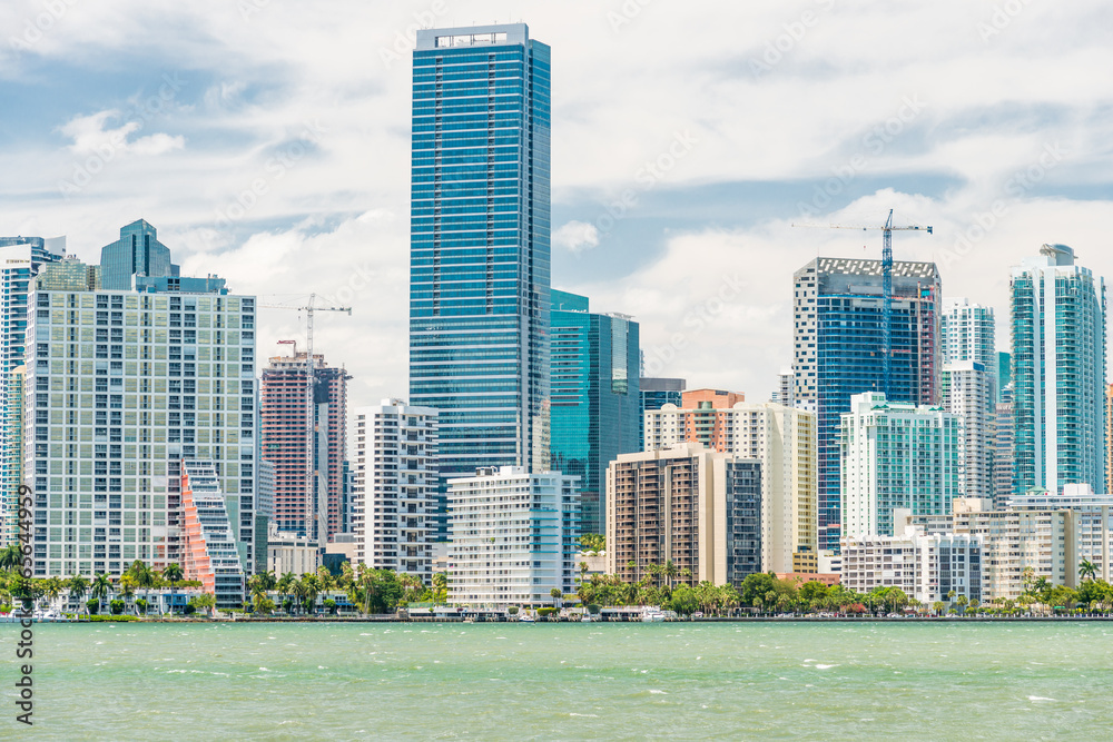 Naklejka premium The Miami skyline