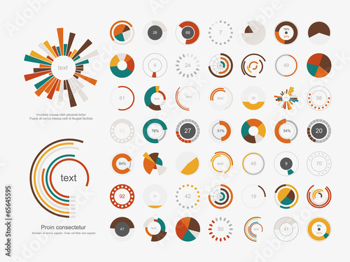 Infographic Elements.Pie chart set icon.