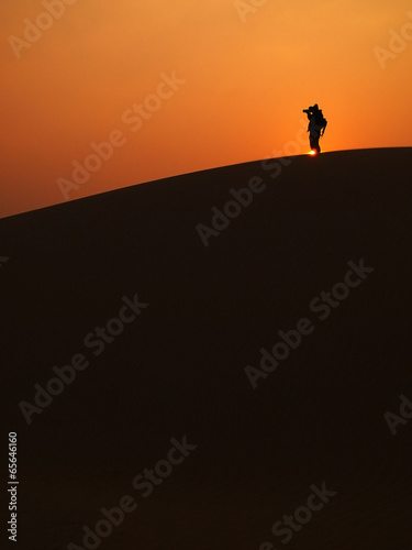 Photography A man taking  photo at Thar Desert, Jaisalmer State, India