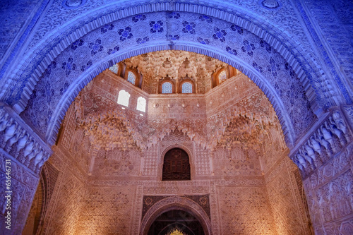 Blue Arch Albencerrajes Alhambra Moorish Wall Designs Granada photo