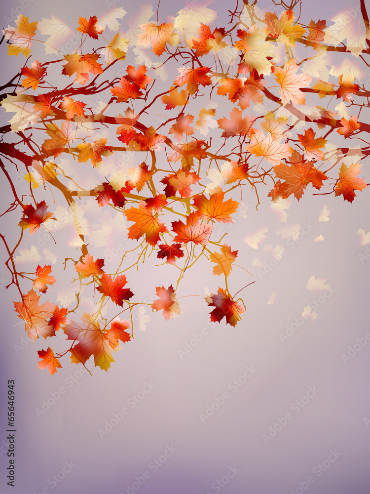 Abstract autumn tree background. EPS 10