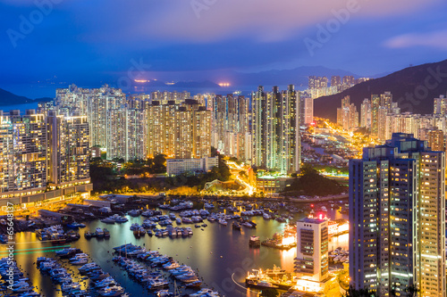 Aberdeen typhoon shelter in Hong Kong