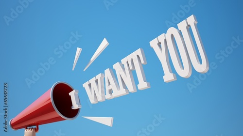 Bild auf Leinwand I Want You Concept