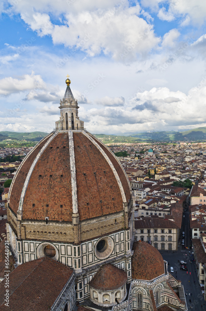 View of Florence with Santa Maria del Fiore cathedral in front