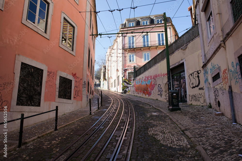 Calcada da Gloria Street in Lisbon