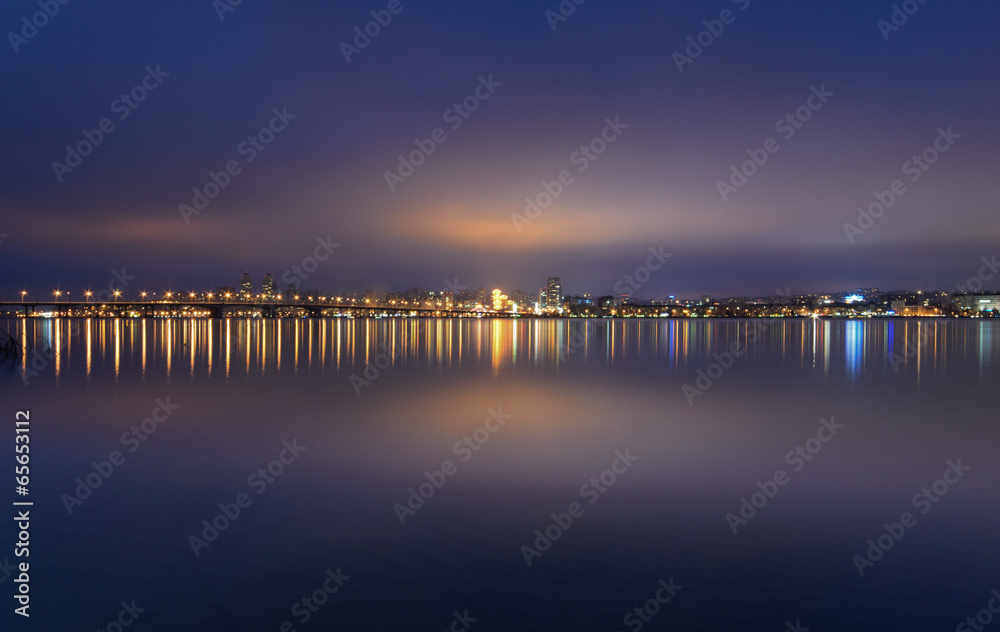Night Skyline of Dnipropetrovsk.