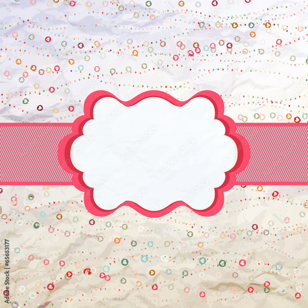 Valentine card with heart. EPS 8
