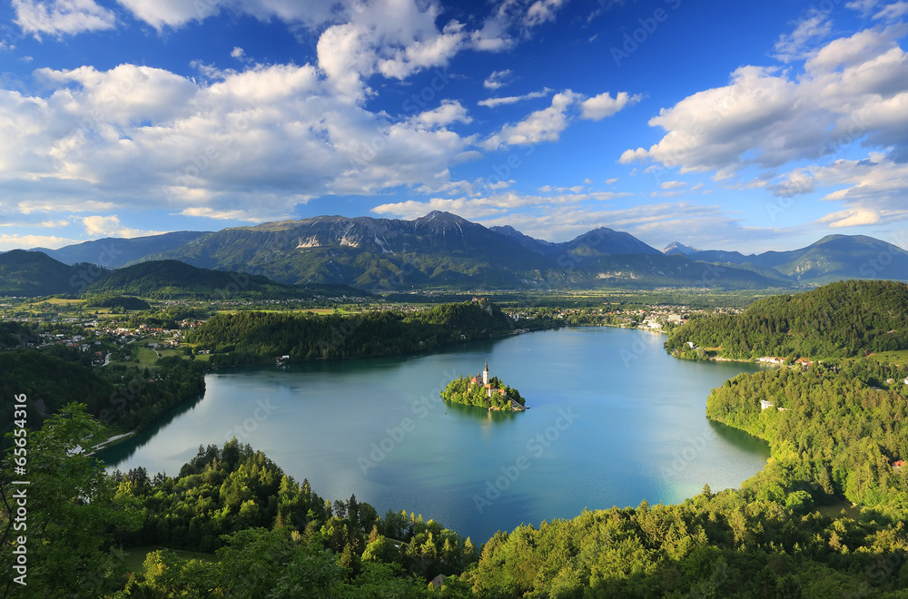 Bled Lake with the Assumption of Mary Church, Slovenia, Europe