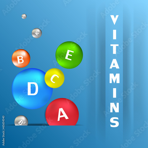 Colorful capsules with vitamins