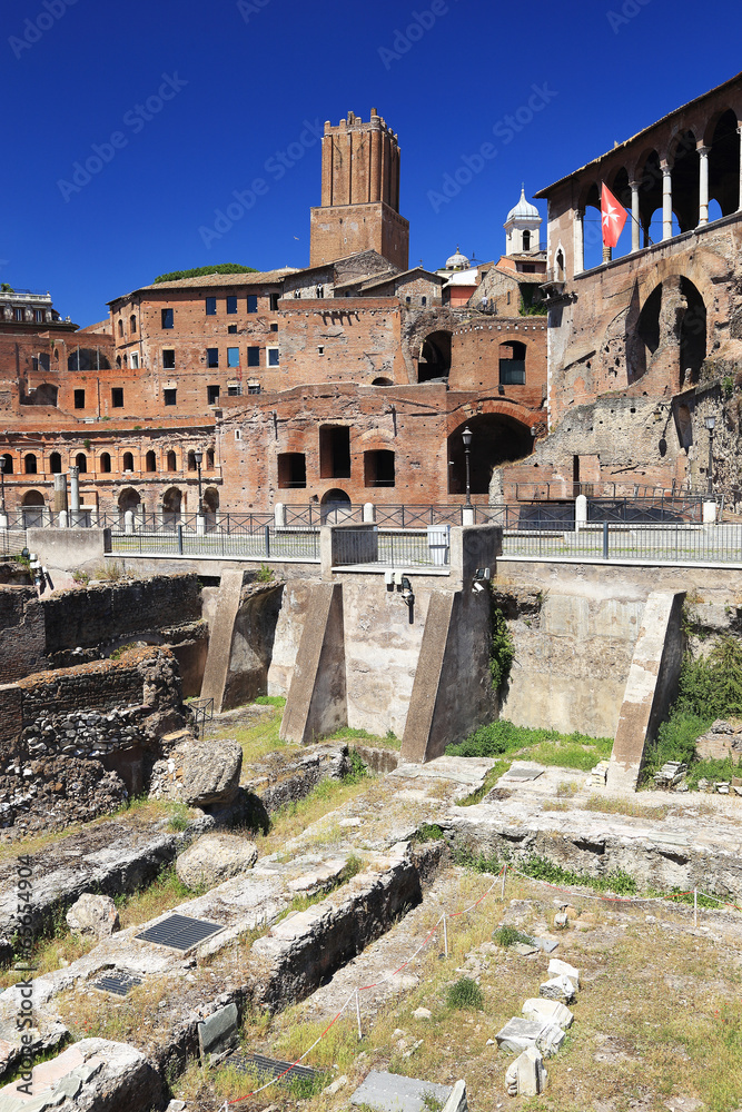 Roman Forum  ruins in Rome, Italy, Europe