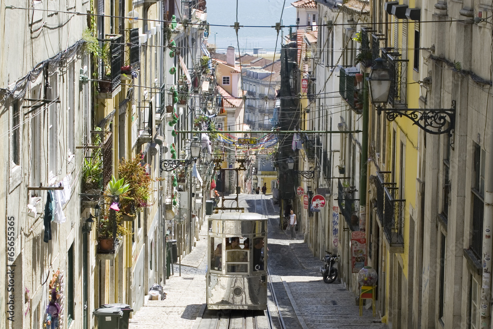 Tramway argenté à Lisbonne, Portugal