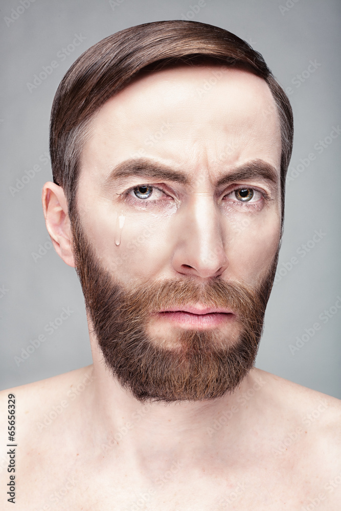 Obraz premium Color portrait of a sad man.