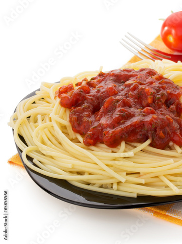 pasta and  tomato sauce