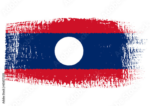 brushstroke flag Laos