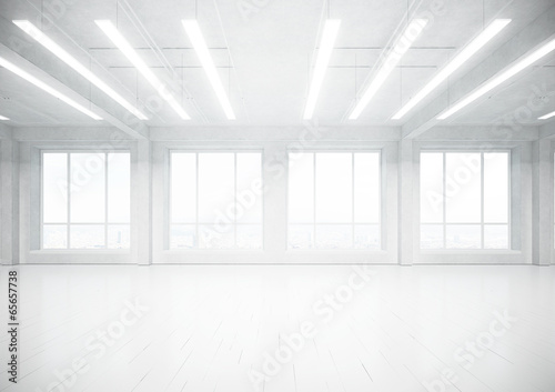 empty white interior