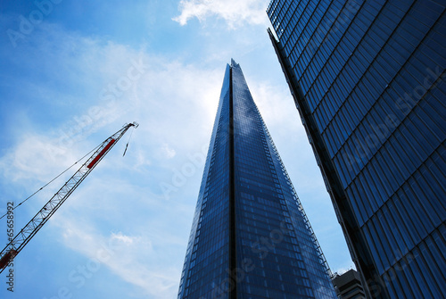 The Shard with Crane and Other Tower in Perspective
