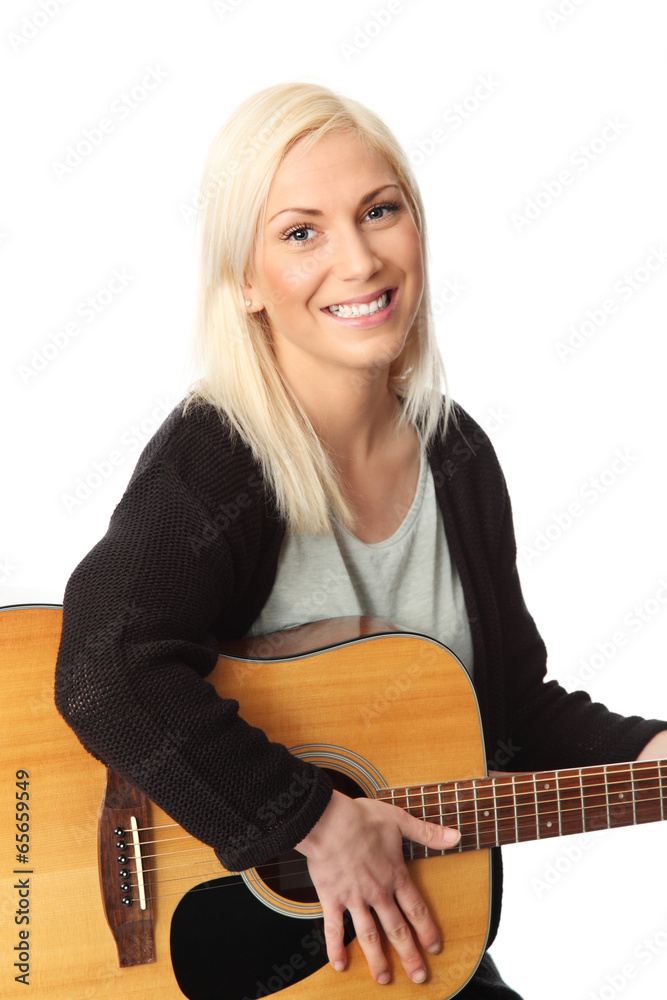 Fototapeta premium Young singer songwriter