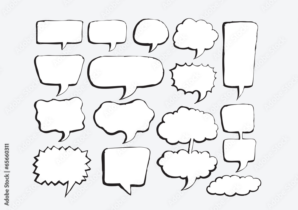 Obraz premium Speech Bubble Sketch hand drawn bubble speech