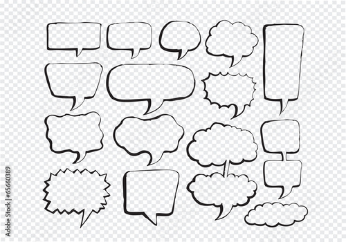 Speech Bubble Sketch hand drawn bubble speech