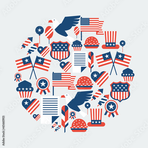 United States of America Independence Day greeting card.