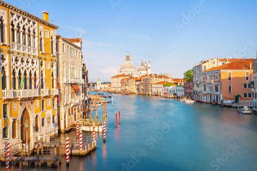 Famous view of Grand Canal at sunset, Venice © kite_rin