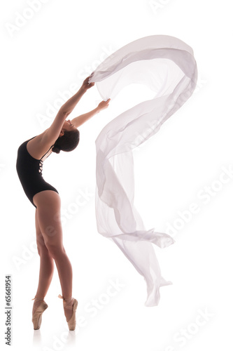 Fototapeta Naklejka Na Ścianę i Meble -  woman ballet dancer silhouette
