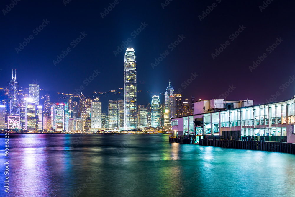 Obraz premium Port w Hongkongu