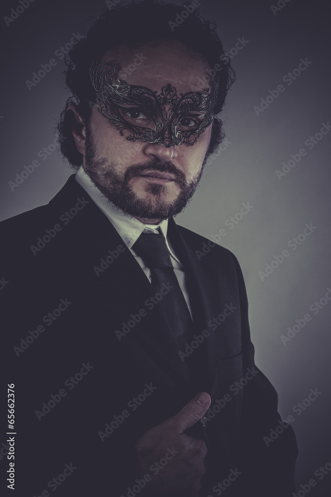 Fototapeta premium Executive, Portrait of elegant businessman, mysterious venetian