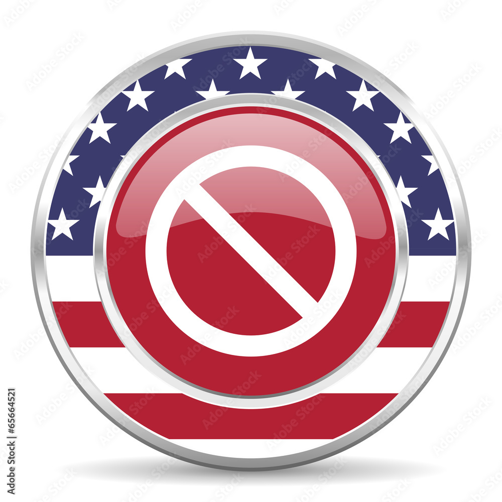 access denied american icon, usa flag access denied american icon, usa flag