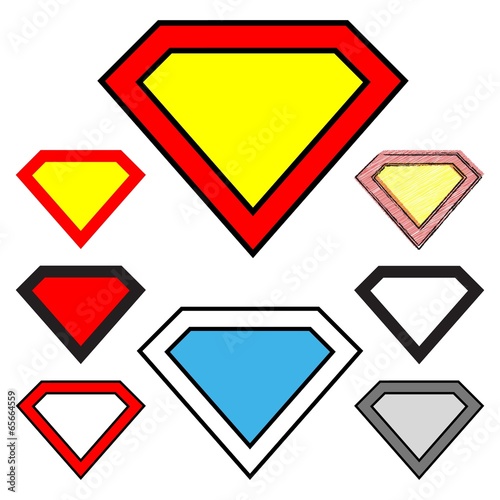 Diamonds shapes - logo superman