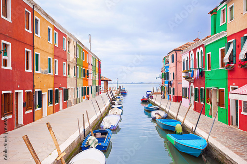 Colorful street in Burano, near Venice, Italy © kite_rin