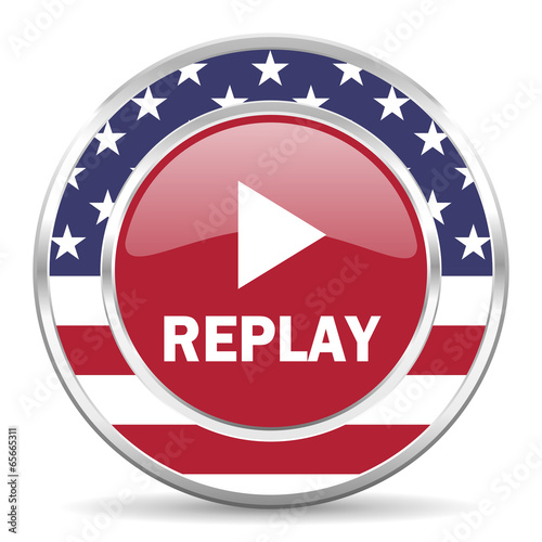 Free Download replay american icon, usa flag - GFXLoad
