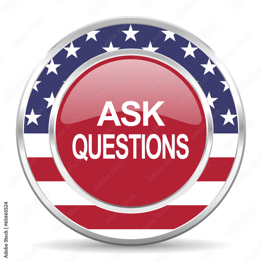 ask questions american icon, usa flag ask questions american icon, usa flag