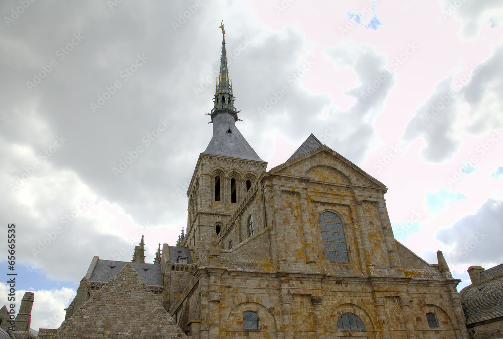 Fototapeta premium Abbey of Mont Saint Michel, Normandy, France