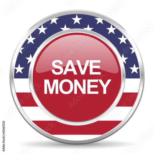 save money american icon, usa flag