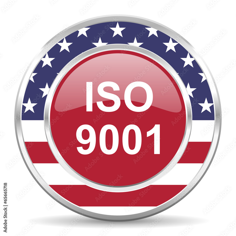 iso 9001 american icon, usa flag iso 9001 american icon, usa flag