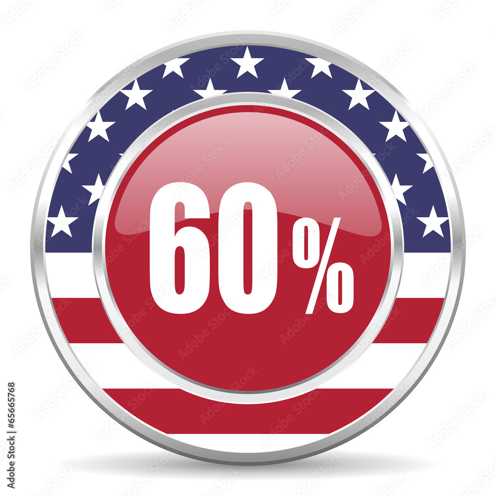 60 percent american icon, usa flag 60 percent american icon, usa flag